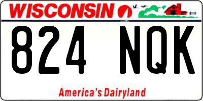 WI license plate 824NQK