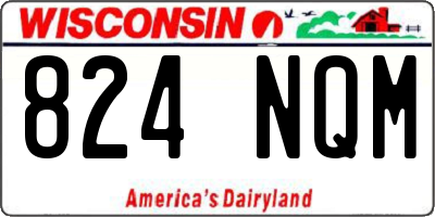 WI license plate 824NQM