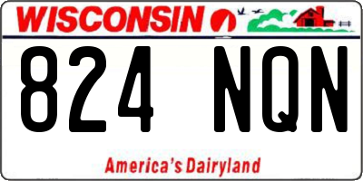 WI license plate 824NQN