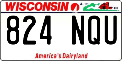 WI license plate 824NQU