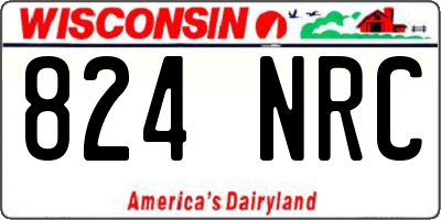 WI license plate 824NRC