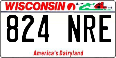 WI license plate 824NRE
