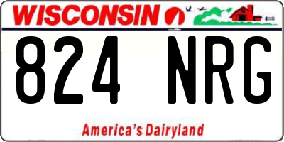 WI license plate 824NRG