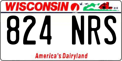 WI license plate 824NRS