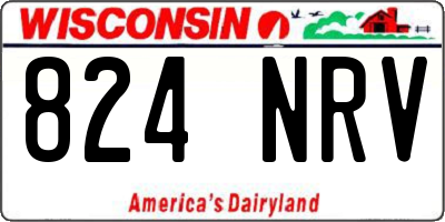 WI license plate 824NRV