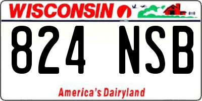 WI license plate 824NSB