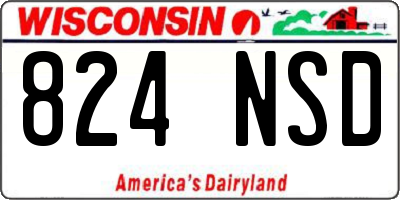 WI license plate 824NSD