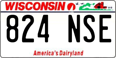 WI license plate 824NSE