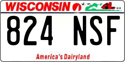 WI license plate 824NSF