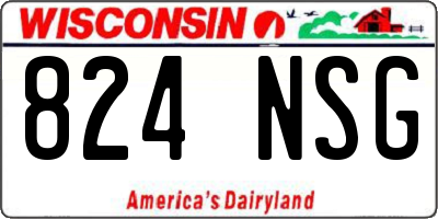 WI license plate 824NSG