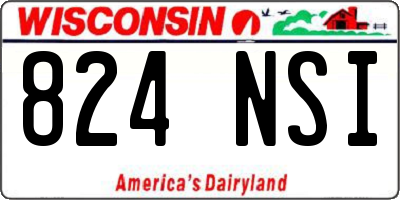 WI license plate 824NSI
