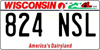 WI license plate 824NSL