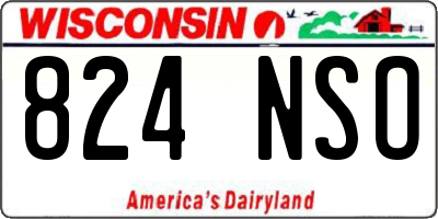 WI license plate 824NSO