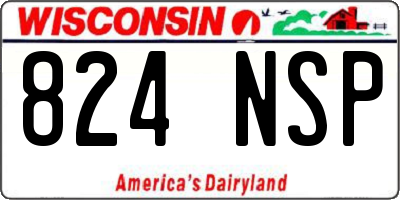WI license plate 824NSP