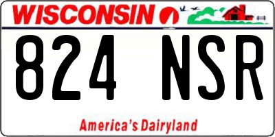 WI license plate 824NSR