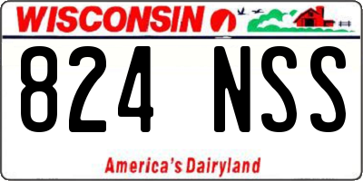 WI license plate 824NSS