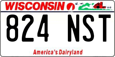 WI license plate 824NST