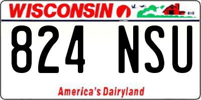 WI license plate 824NSU