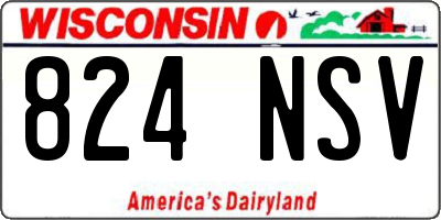 WI license plate 824NSV