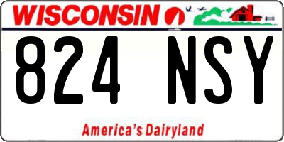 WI license plate 824NSY