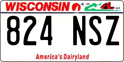 WI license plate 824NSZ