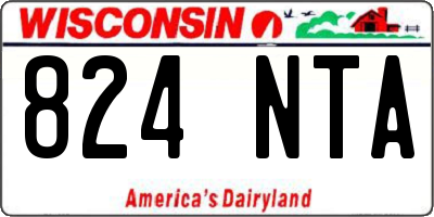 WI license plate 824NTA