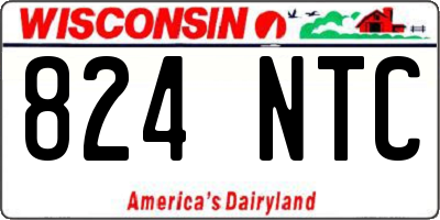 WI license plate 824NTC
