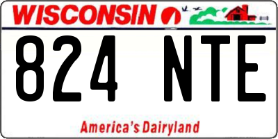 WI license plate 824NTE