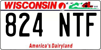 WI license plate 824NTF