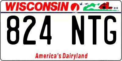 WI license plate 824NTG