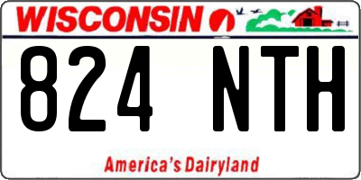WI license plate 824NTH
