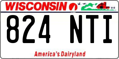 WI license plate 824NTI