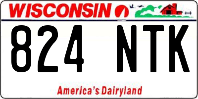 WI license plate 824NTK
