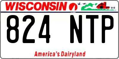 WI license plate 824NTP
