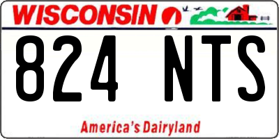 WI license plate 824NTS