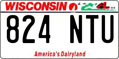 WI license plate 824NTU