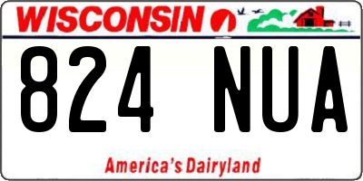 WI license plate 824NUA