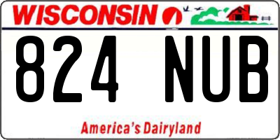 WI license plate 824NUB
