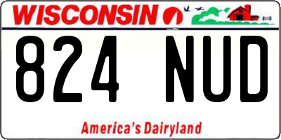 WI license plate 824NUD