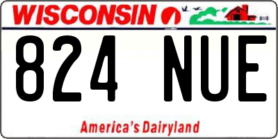 WI license plate 824NUE