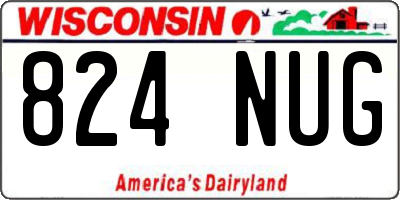 WI license plate 824NUG