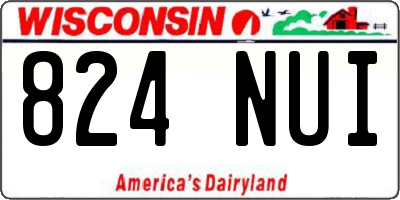 WI license plate 824NUI
