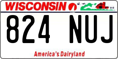 WI license plate 824NUJ