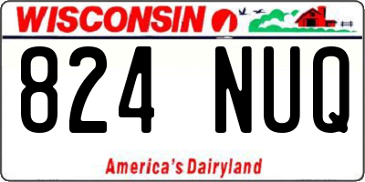 WI license plate 824NUQ