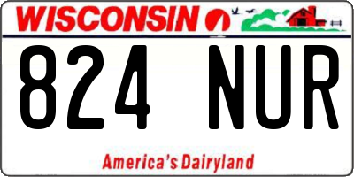 WI license plate 824NUR