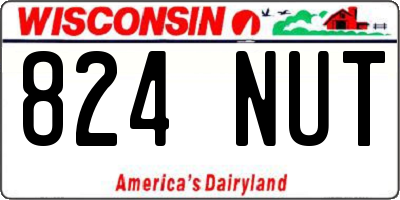 WI license plate 824NUT
