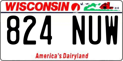 WI license plate 824NUW