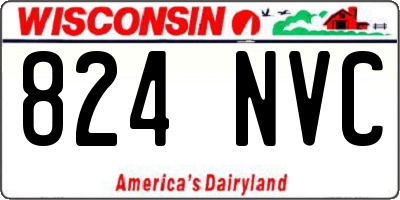 WI license plate 824NVC