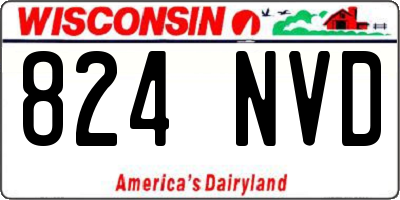 WI license plate 824NVD