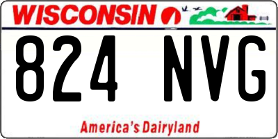 WI license plate 824NVG